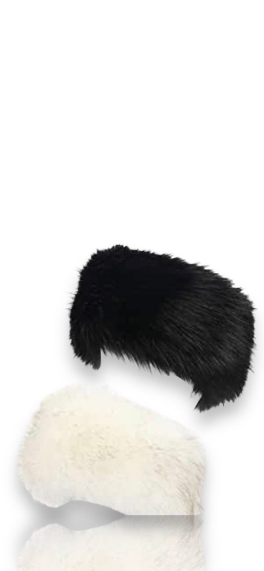 Fur From Perfect Headband Set - Black and White