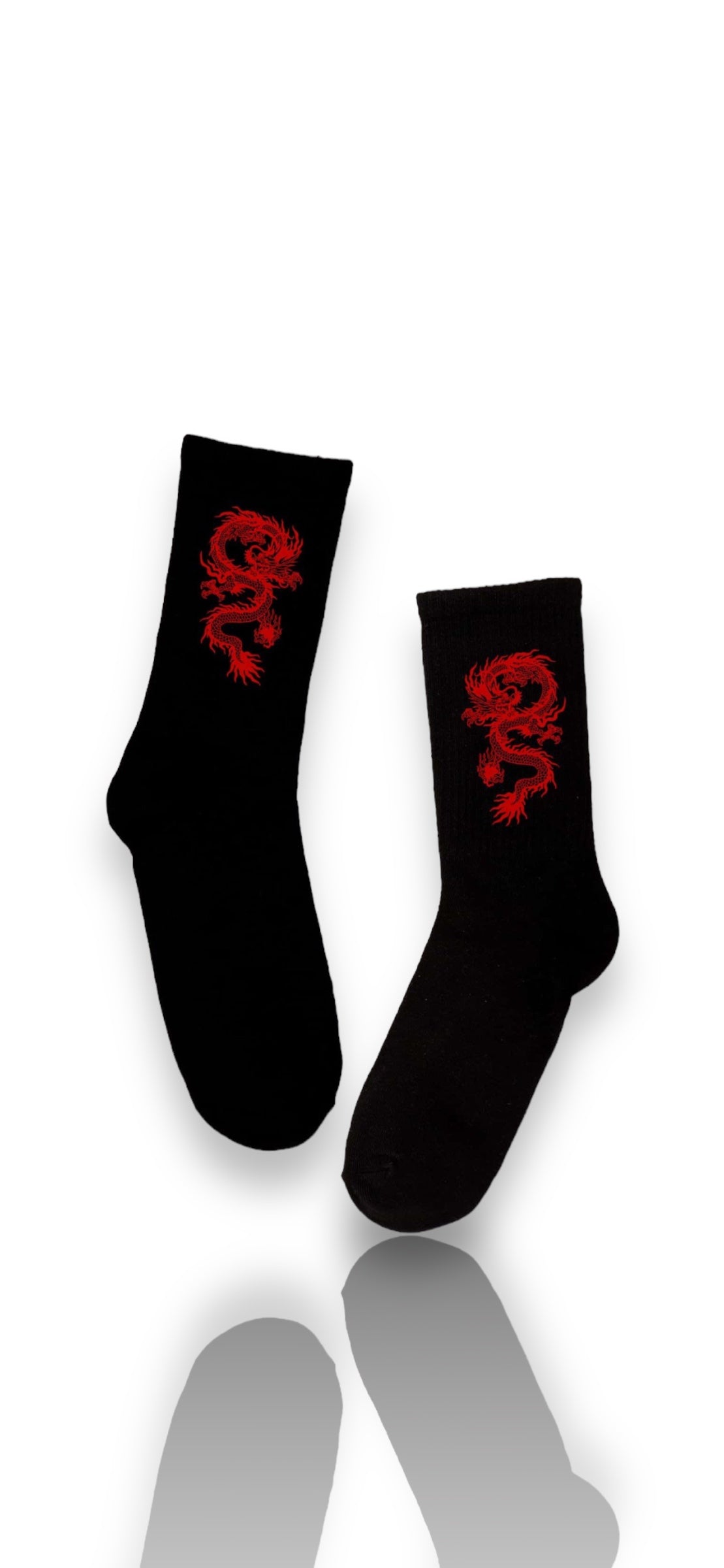 Nothing Like The Rest Dragon Socks - Black & Red