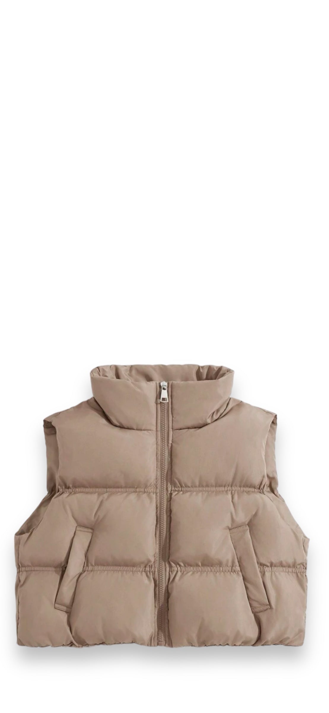 Tan Puffer Vest