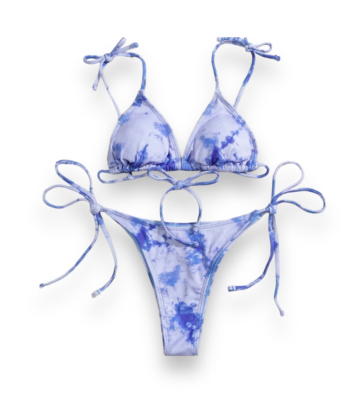 Tie Dye 2 Piece Bikini - Blue