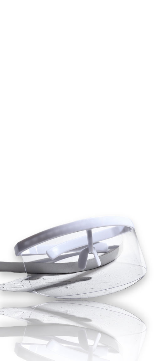 See No Other Visor Sunglasses - White & Clear