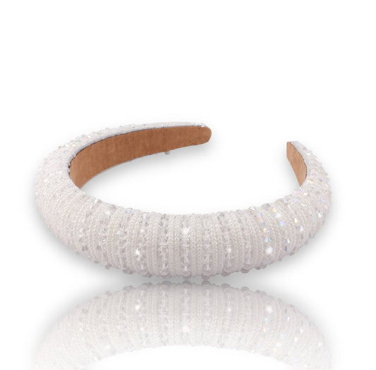 Blinged Out Headband - White