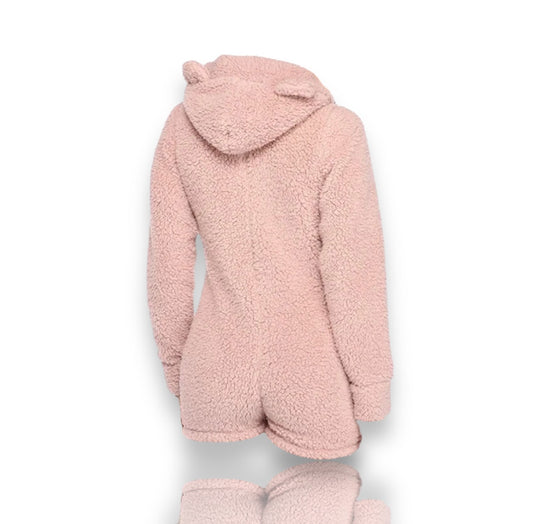 Beary Fur Real Onesie - Pink