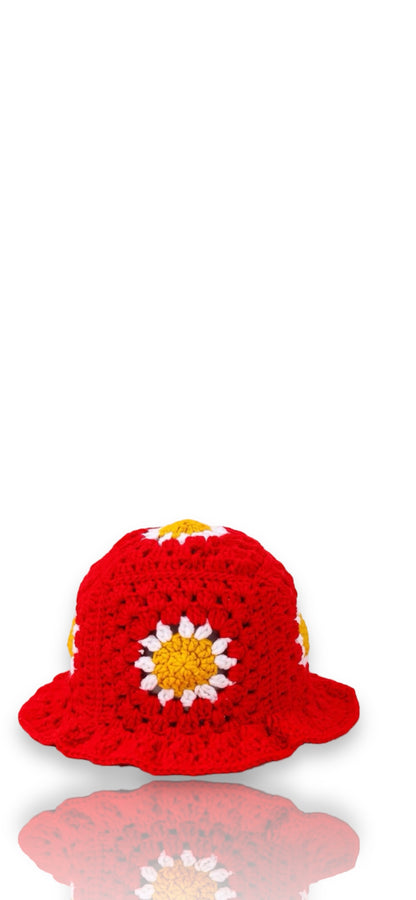 Terry Floral Bucket - Red